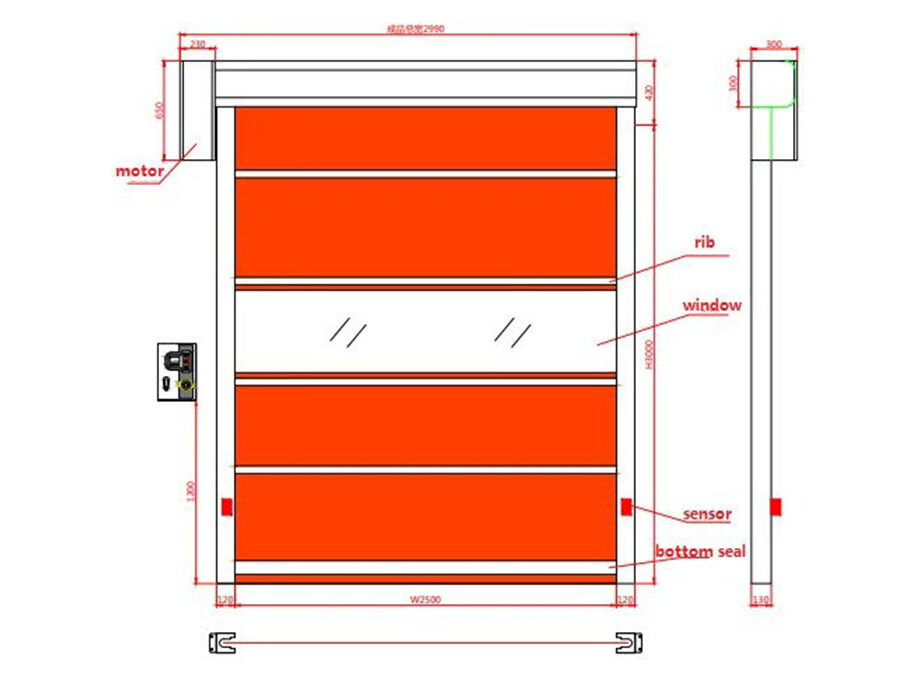 High Speed Stacking Door Drawing